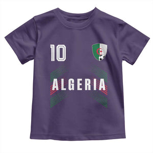 Algeria Soccer Sports Graphic Number 10 Jersey Style Toddler T Shirt Proud Algerian Football Fans Game Day Maghreb Pride