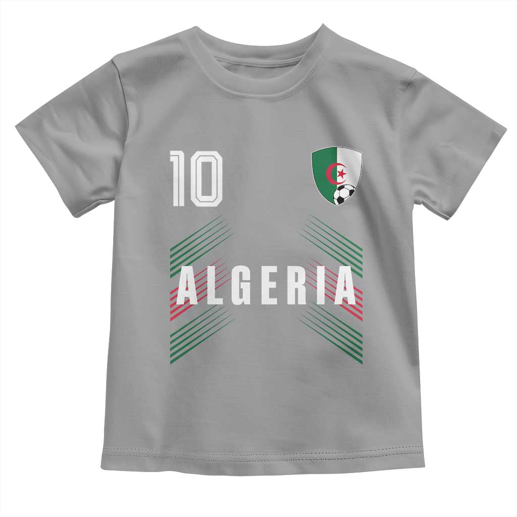 Algeria Soccer Sports Graphic Number 10 Jersey Style Toddler T Shirt Proud Algerian Football Fans Game Day Maghreb Pride