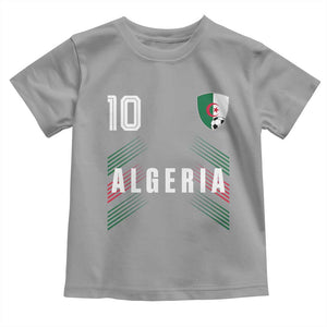 Algeria Soccer Sports Graphic Number 10 Jersey Style Toddler T Shirt Proud Algerian Football Fans Game Day Maghreb Pride