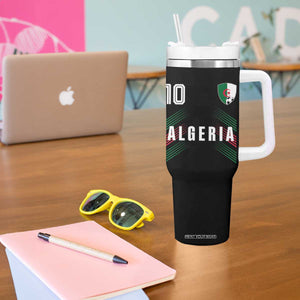 Algeria Soccer Sports Graphic Number 10 Jersey Style Tumbler With Handle Proud Algerian Football Fans Game Day Maghreb Pride