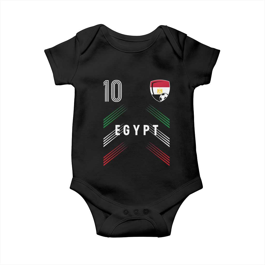 Egypt Soccer Sports Graphic Number 10 Jersey Style Baby Onesie Proud Egyptian Football Fans Game Day Pride
