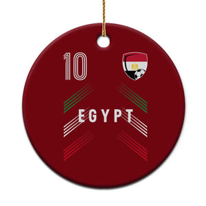 Egypt Soccer Sports Graphic Number 10 Jersey Style Ceramic Ornament Proud Egyptian Football Fans Game Day Pride