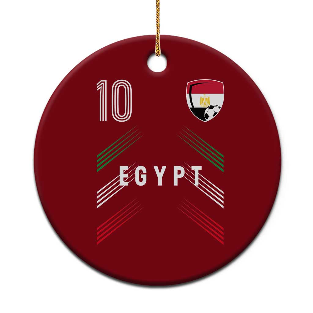 Egypt Soccer Sports Graphic Number 10 Jersey Style Ceramic Ornament Proud Egyptian Football Fans Game Day Pride TS02 1pc Red Print Your Wear