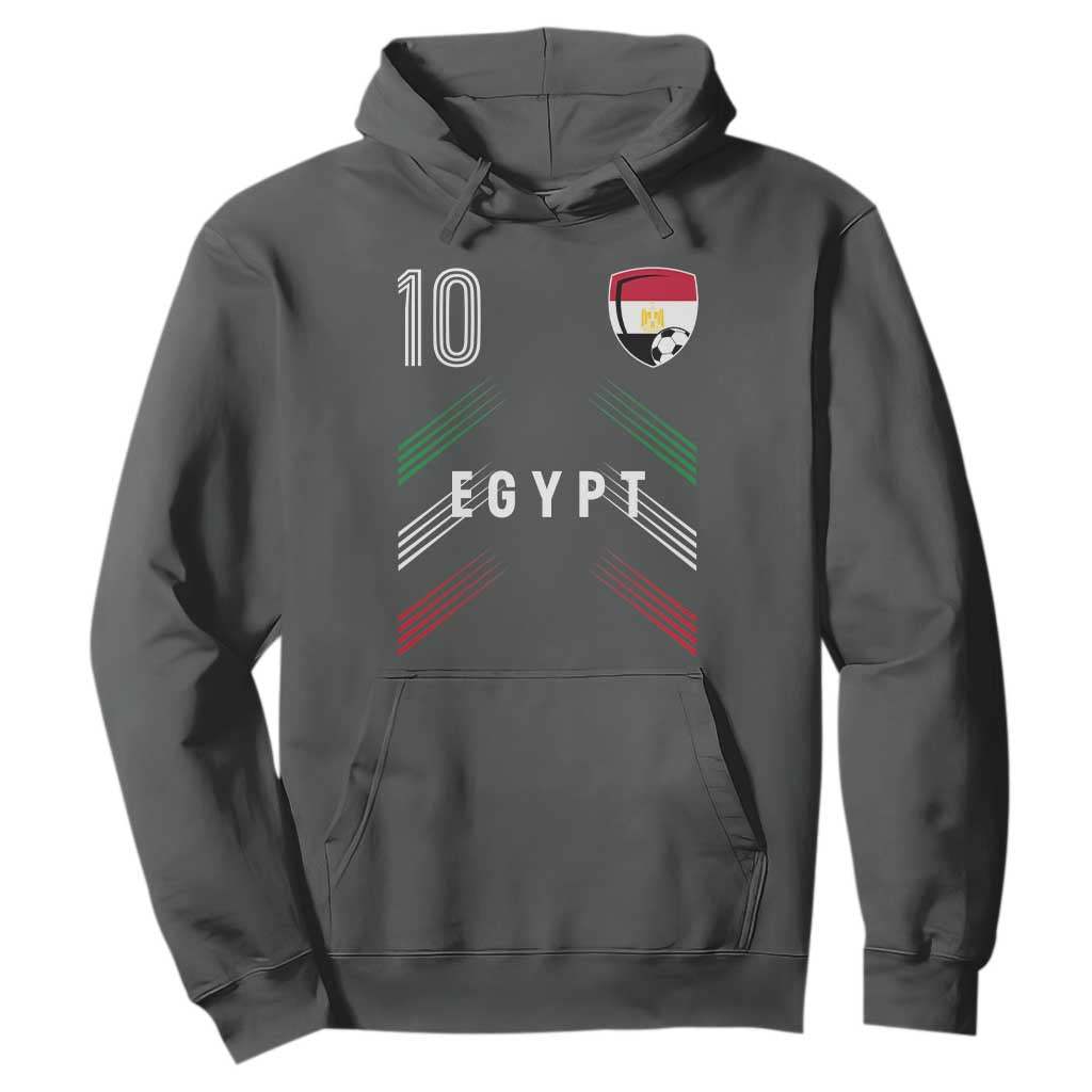 Egypt Soccer Sports Graphic Number 10 Jersey Style Hoodie Proud Egyptian Football Fans Game Day Pride
