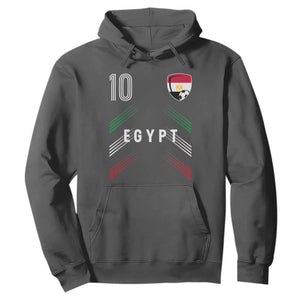 Egypt Soccer Sports Graphic Number 10 Jersey Style Hoodie Proud Egyptian Football Fans Game Day Pride