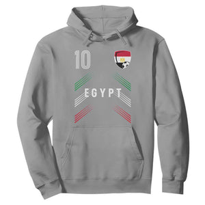 Egypt Soccer Sports Graphic Number 10 Jersey Style Hoodie Proud Egyptian Football Fans Game Day Pride