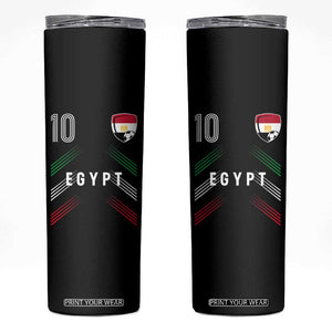 Egypt Soccer Sports Graphic Number 10 Jersey Style Skinny Tumbler Proud Egyptian Football Fans Game Day Pride