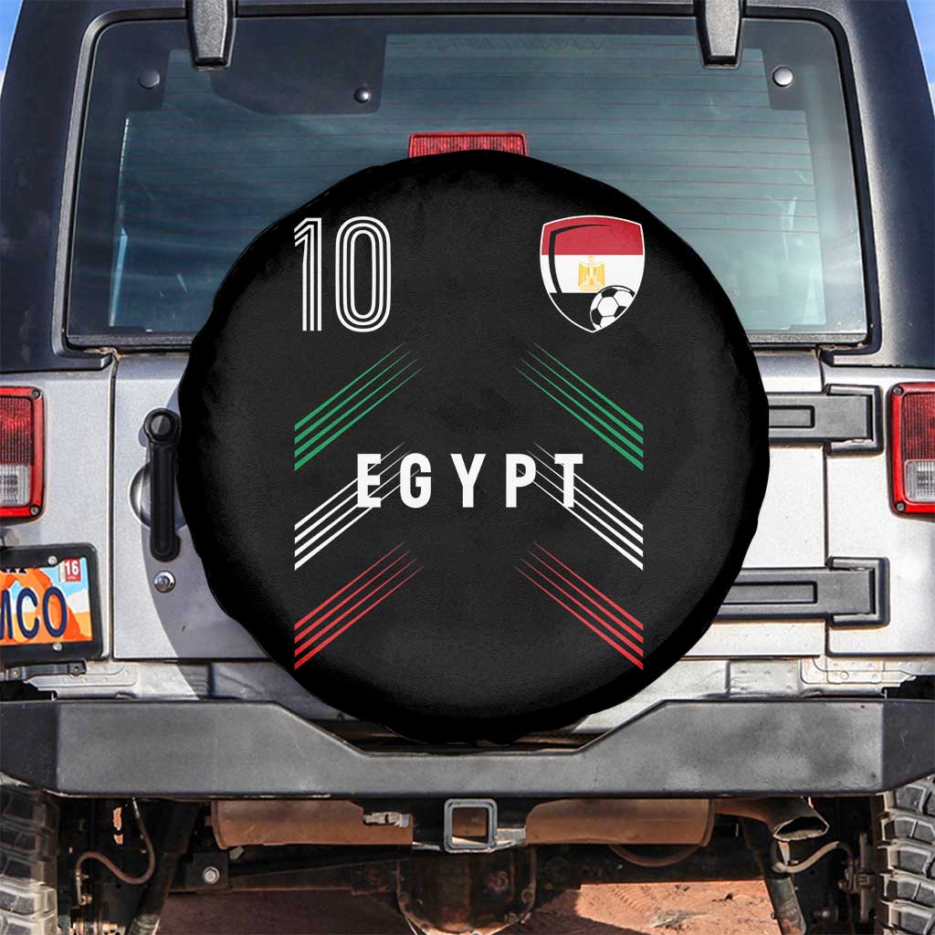 Egypt Soccer Sports Graphic Number 10 Jersey Style Spare Tire Cover Proud Egyptian Football Fans Game Day Pride TS02 No hole Black Print Your Wear