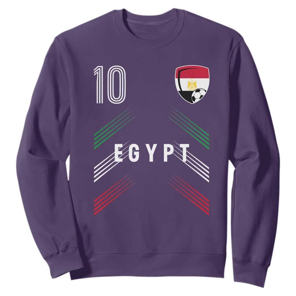 Egypt Soccer Sports Graphic Number 10 Jersey Style Sweatshirt Proud Egyptian Football Fans Game Day Pride