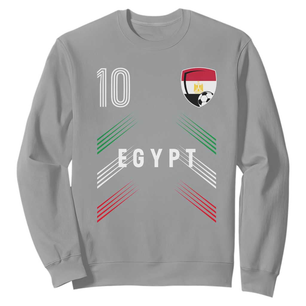 Egypt Soccer Sports Graphic Number 10 Jersey Style Sweatshirt Proud Egyptian Football Fans Game Day Pride