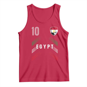 Egypt Soccer Sports Graphic Number 10 Jersey Style Tank Top Proud Egyptian Football Fans Game Day Pride