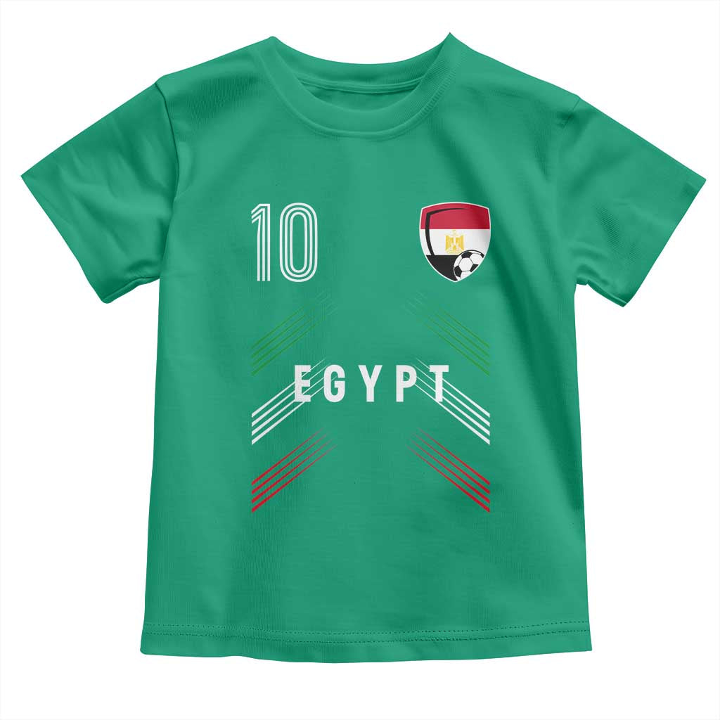 Egypt Soccer Sports Graphic Number 10 Jersey Style Toddler T Shirt Proud Egyptian Football Fans Game Day Pride