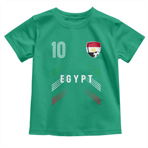 Egypt Soccer Sports Graphic Number 10 Jersey Style Toddler T Shirt Proud Egyptian Football Fans Game Day Pride