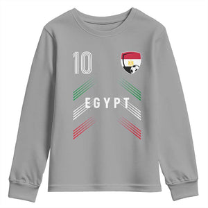 Egypt Soccer Sports Graphic Number 10 Jersey Style Youth Sweatshirt Proud Egyptian Football Fans Game Day Pride