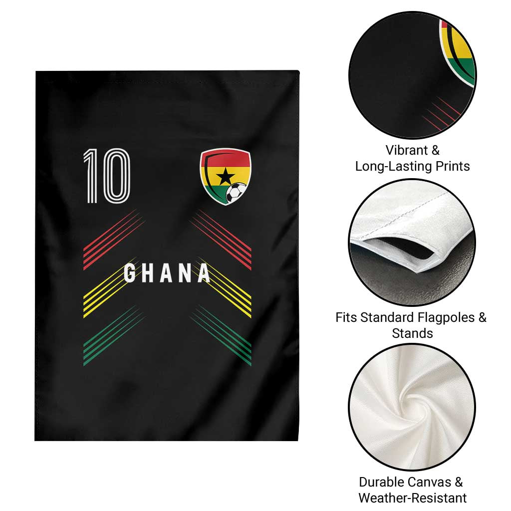 Ghana Soccer Sports Graphic Number 10 Jersey Style Garden Flag Proud Ghanaian Football Fans Game Day Pride