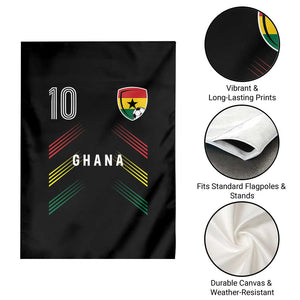 Ghana Soccer Sports Graphic Number 10 Jersey Style Garden Flag Proud Ghanaian Football Fans Game Day Pride