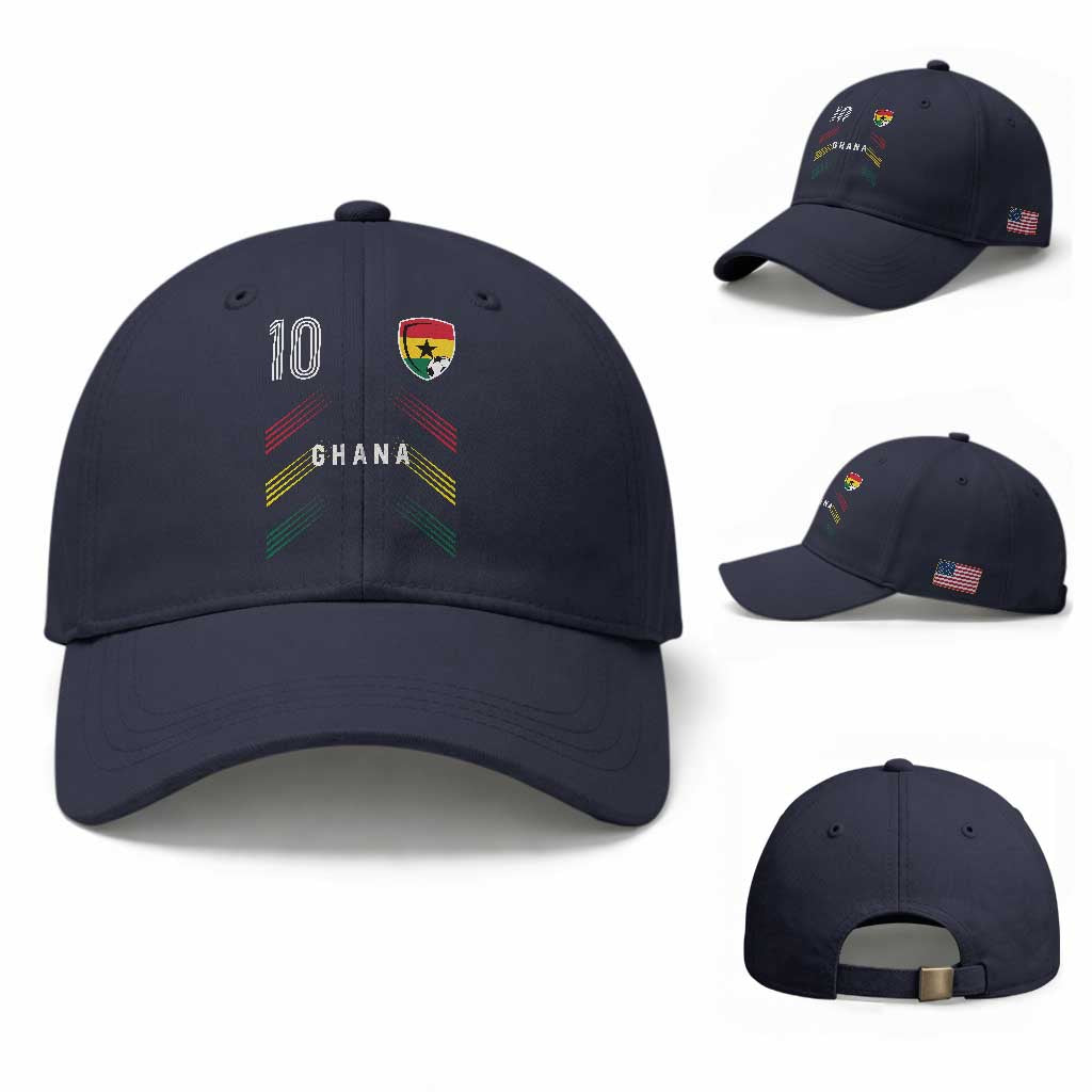 Ghana Soccer Sports Graphic Number 10 Jersey Style Baseball Cap Proud Ghanaian Football Fans Game Day Pride