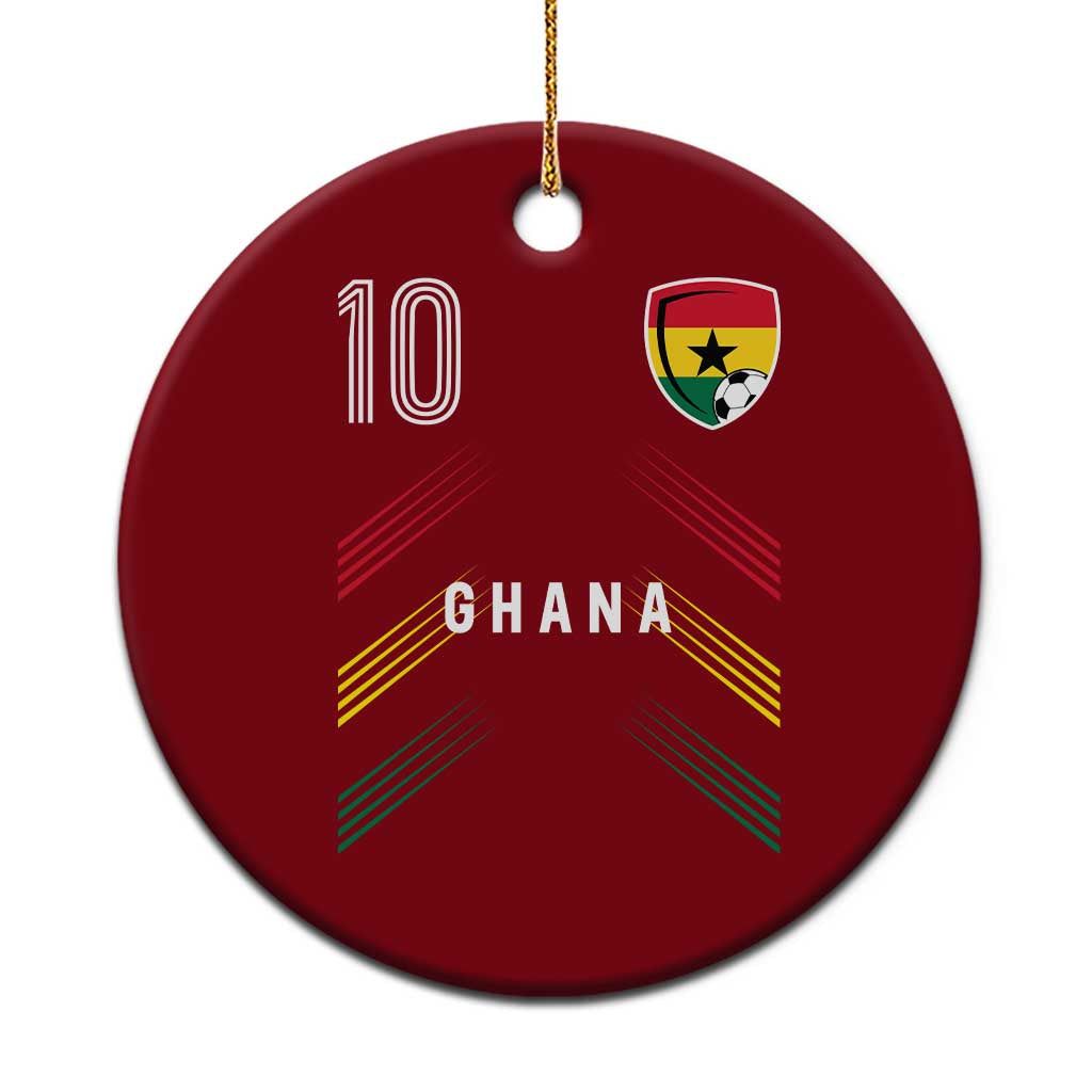 Ghana Soccer Sports Graphic Number 10 Jersey Style Ceramic Ornament Proud Ghanaian Football Fans Game Day Pride
