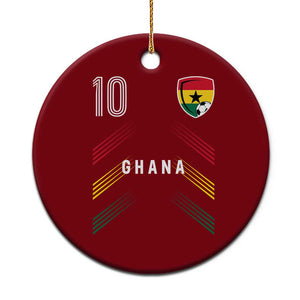 Ghana Soccer Sports Graphic Number 10 Jersey Style Ceramic Ornament Proud Ghanaian Football Fans Game Day Pride