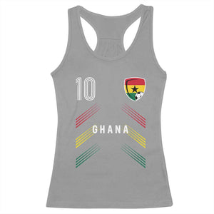 Ghana Soccer Sports Graphic Number 10 Jersey Style Racerback Tank Top Proud Ghanaian Football Fans Game Day Pride