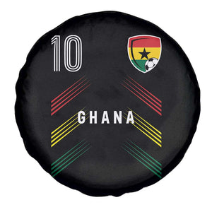 Ghana Soccer Sports Graphic Number 10 Jersey Style Spare Tire Cover Proud Ghanaian Football Fans Game Day Pride