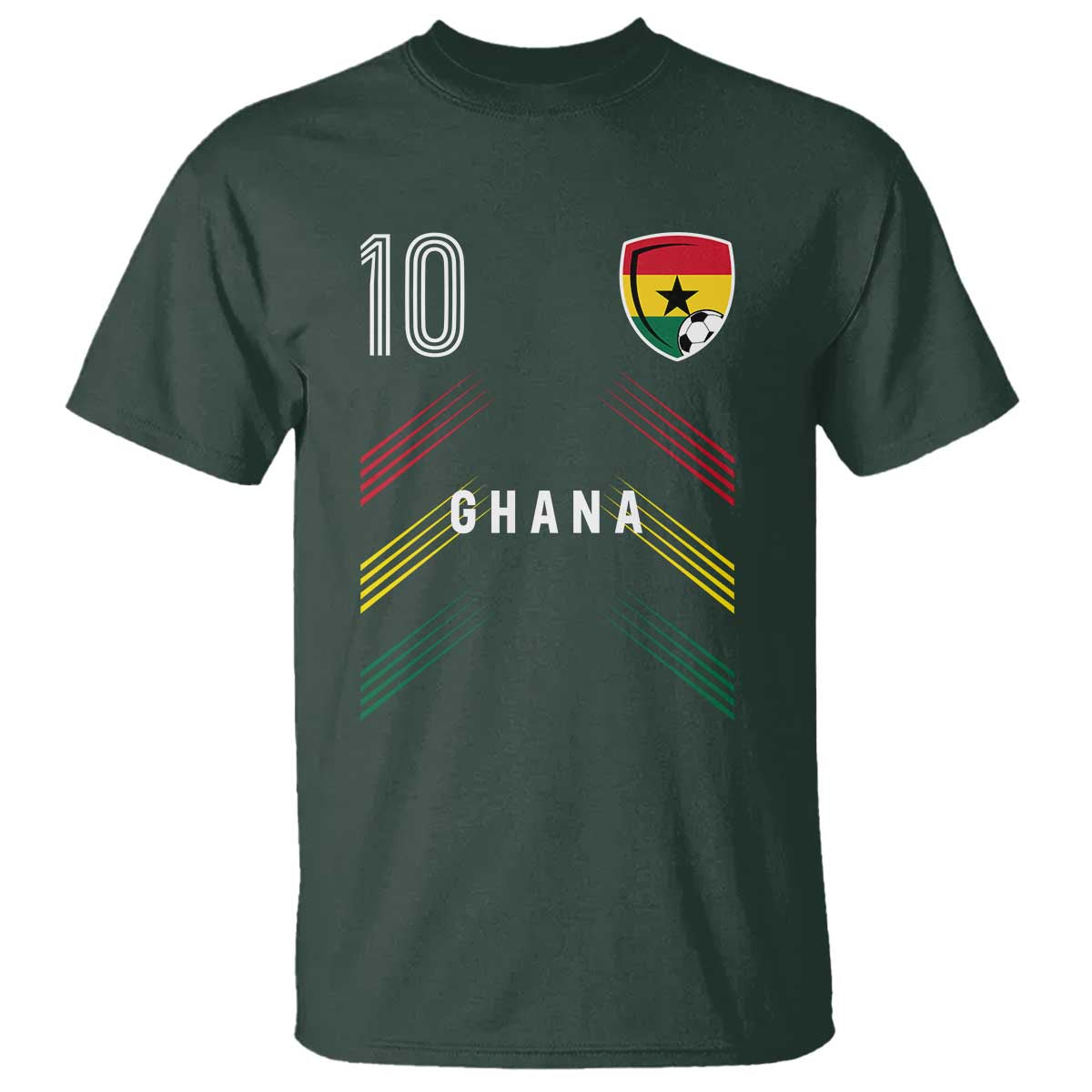 Ghana Soccer Sports Graphic Number 10 Jersey Style T Shirt Proud Ghanaian Football Fans Game Day Pride