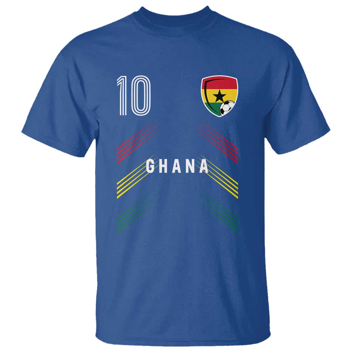 Ghana Soccer Sports Graphic Number 10 Jersey Style T Shirt Proud Ghanaian Football Fans Game Day Pride