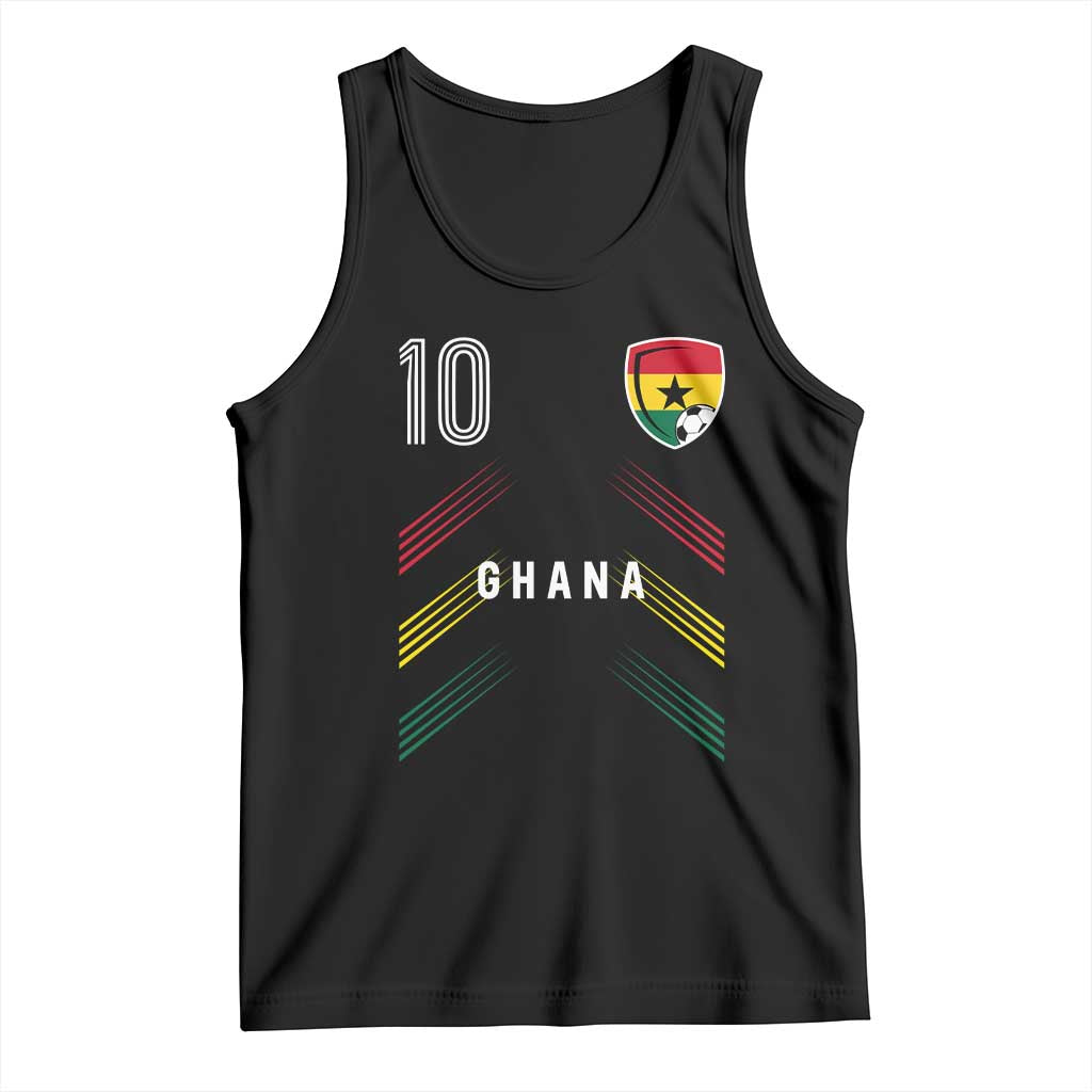 Ghana Soccer Sports Graphic Number 10 Jersey Style Tank Top Proud Ghanaian Football Fans Game Day Pride