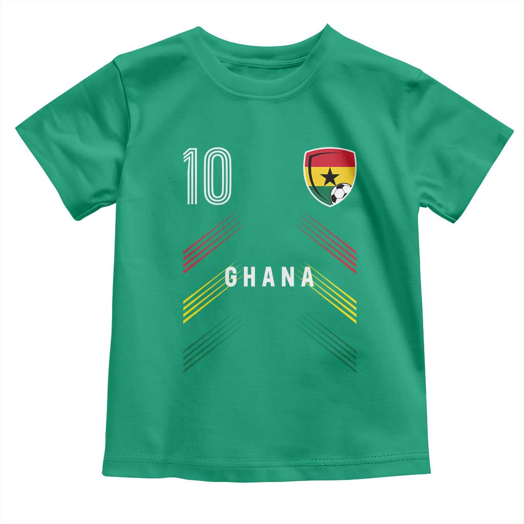 Ghana Soccer Sports Graphic Number 10 Jersey Style Toddler T Shirt Proud Ghanaian Football Fans Game Day Pride