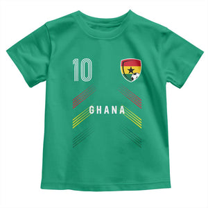 Ghana Soccer Sports Graphic Number 10 Jersey Style Toddler T Shirt Proud Ghanaian Football Fans Game Day Pride