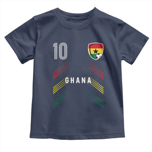 Ghana Soccer Sports Graphic Number 10 Jersey Style Toddler T Shirt Proud Ghanaian Football Fans Game Day Pride