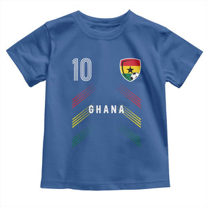 Ghana Soccer Sports Graphic Number 10 Jersey Style Toddler T Shirt Proud Ghanaian Football Fans Game Day Pride