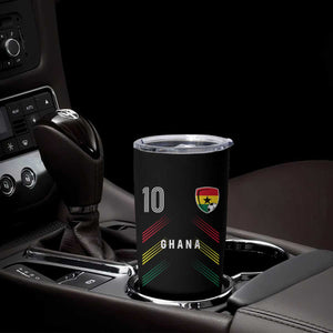 Ghana Soccer Sports Graphic Number 10 Jersey Style Tumbler Cup Proud Ghanaian Football Fans Game Day Pride