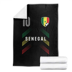 Senegal Soccer Sports Graphic Number 10 Jersey Style Throw Blanket Proud Senegalese Football Fans Game Day Pride