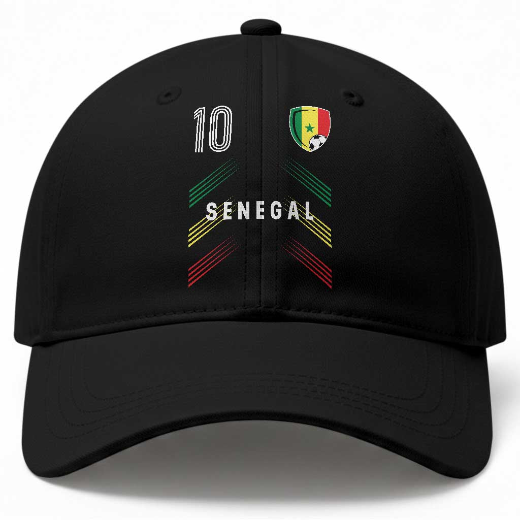 Senegal Soccer Sports Graphic Number 10 Jersey Style Baseball Cap Proud Senegalese Football Fans Game Day Pride