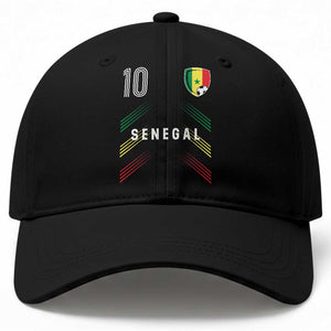 Senegal Soccer Sports Graphic Number 10 Jersey Style Baseball Cap Proud Senegalese Football Fans Game Day Pride