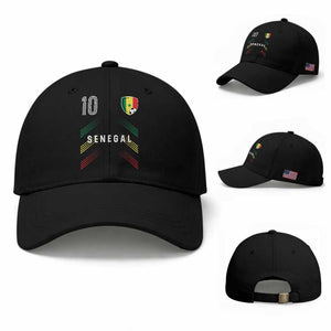 Senegal Soccer Sports Graphic Number 10 Jersey Style Baseball Cap Proud Senegalese Football Fans Game Day Pride