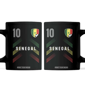 Senegal Soccer Sports Graphic Number 10 Jersey Style Coffee Mug Proud Senegalese Football Fans Game Day Pride
