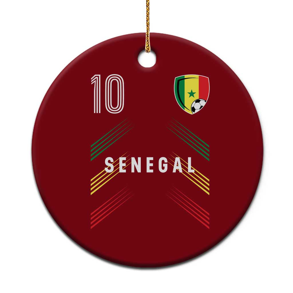 Senegal Soccer Sports Graphic Number 10 Jersey Style Ceramic Ornament Proud Senegalese Football Fans Game Day Pride TS02 1pc Red Print Your Wear