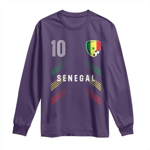 Senegal Soccer Sports Graphic Number 10 Jersey Style Long Sleeve Shirt Proud Senegalese Football Fans Game Day Pride