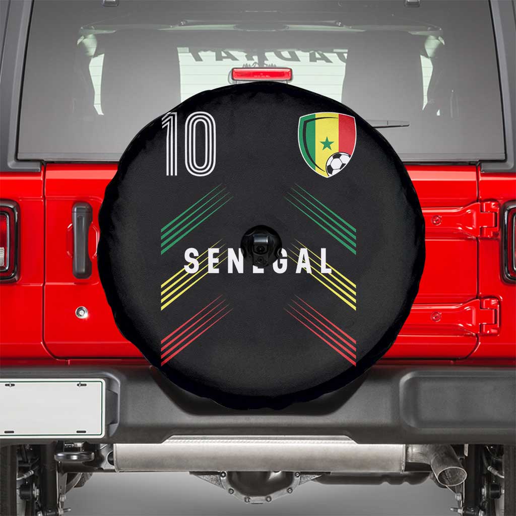 Senegal Soccer Sports Graphic Number 10 Jersey Style Spare Tire Cover Proud Senegalese Football Fans Game Day Pride