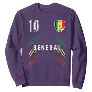 Senegal Soccer Sports Graphic Number 10 Jersey Style Sweatshirt Proud Senegalese Football Fans Game Day Pride