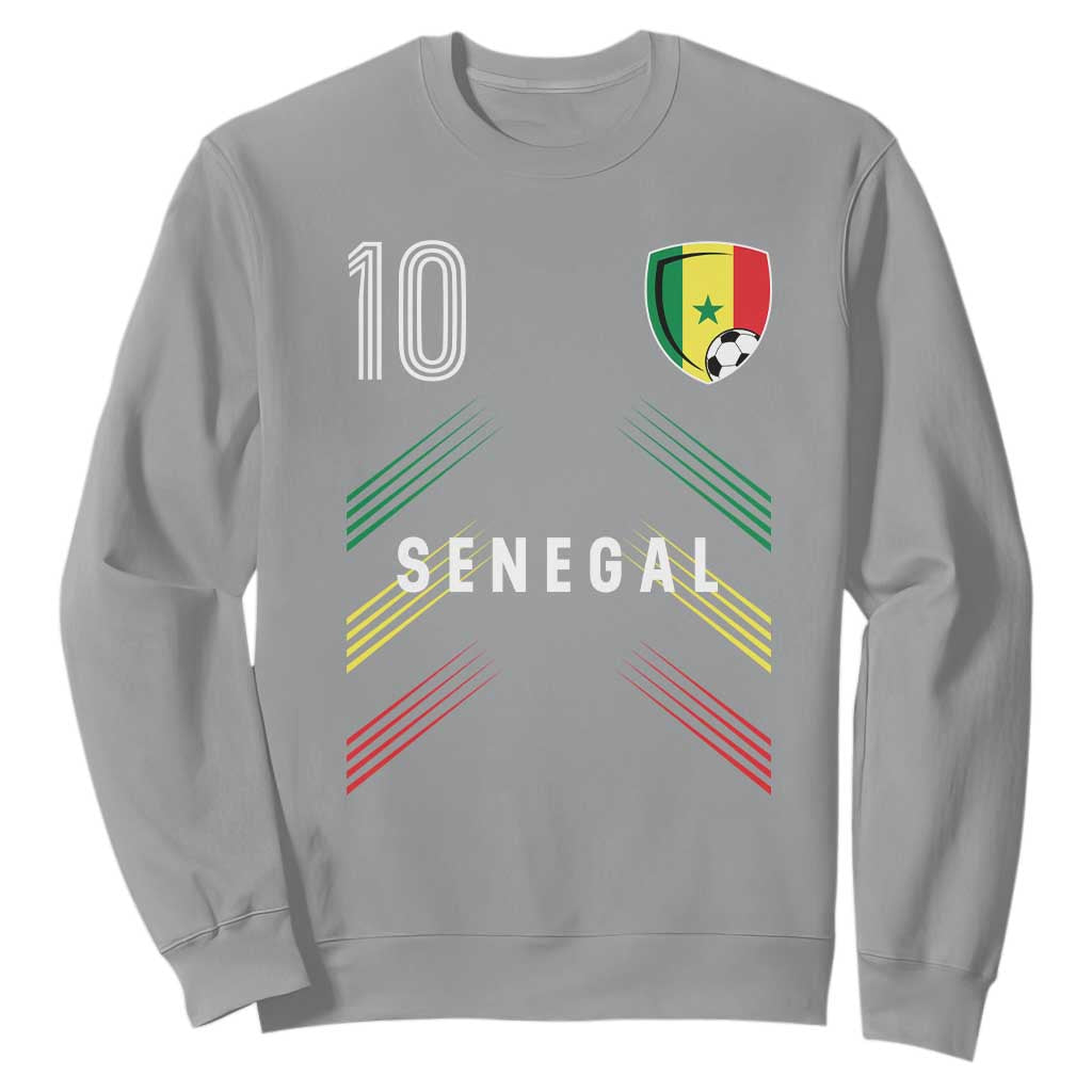 Senegal Soccer Sports Graphic Number 10 Jersey Style Sweatshirt Proud Senegalese Football Fans Game Day Pride