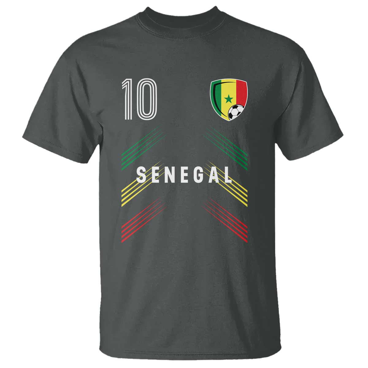 Senegal Soccer Sports Graphic Number 10 Jersey Style T Shirt Proud Senegalese Football Fans Game Day Pride