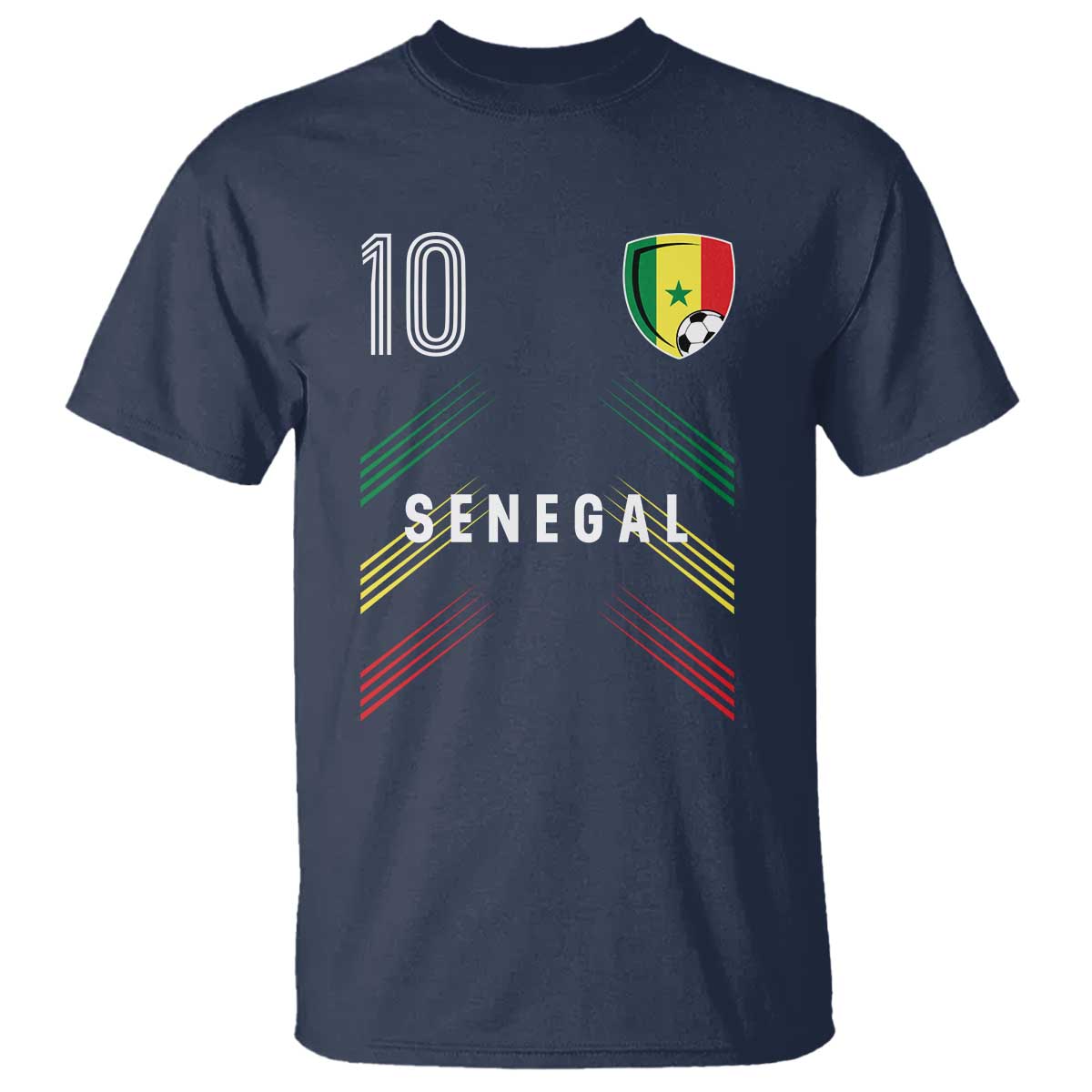 Senegal Soccer Sports Graphic Number 10 Jersey Style T Shirt Proud Senegalese Football Fans Game Day Pride