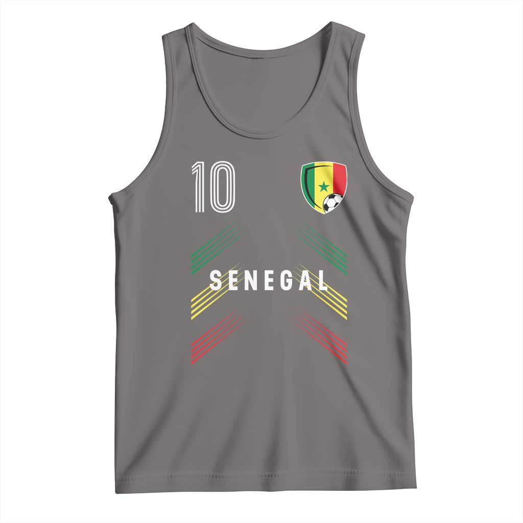 Senegal Soccer Sports Graphic Number 10 Jersey Style Tank Top Proud Senegalese Football Fans Game Day Pride