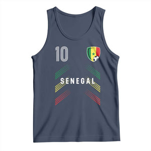 Senegal Soccer Sports Graphic Number 10 Jersey Style Tank Top Proud Senegalese Football Fans Game Day Pride