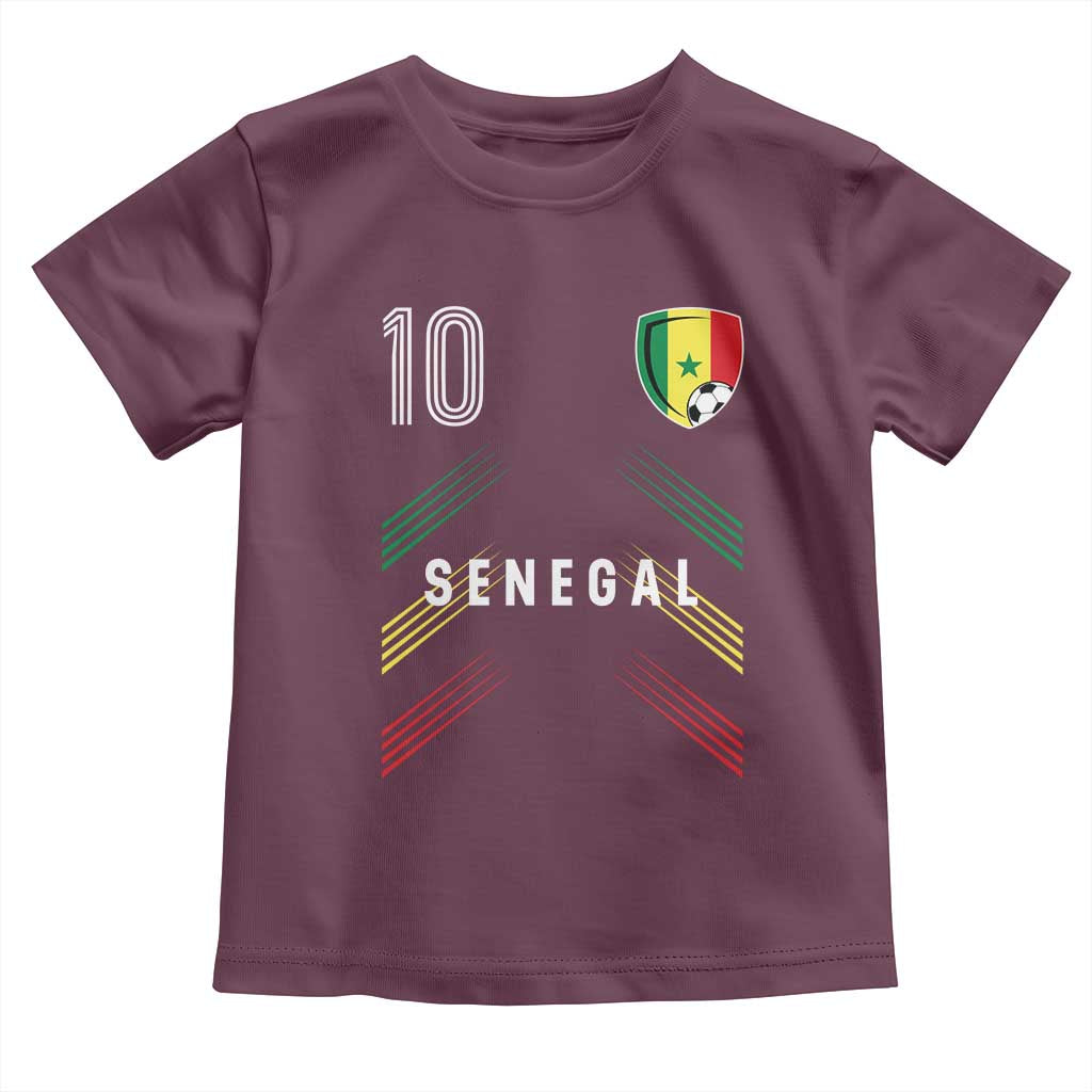Senegal Soccer Sports Graphic Number 10 Jersey Style Toddler T Shirt Proud Senegalese Football Fans Game Day Pride
