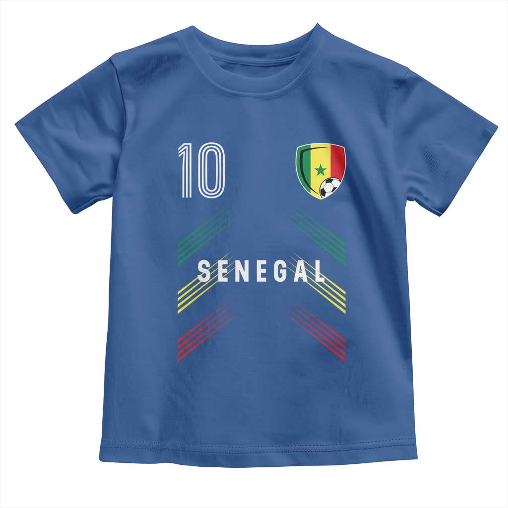 Senegal Soccer Sports Graphic Number 10 Jersey Style Toddler T Shirt Proud Senegalese Football Fans Game Day Pride