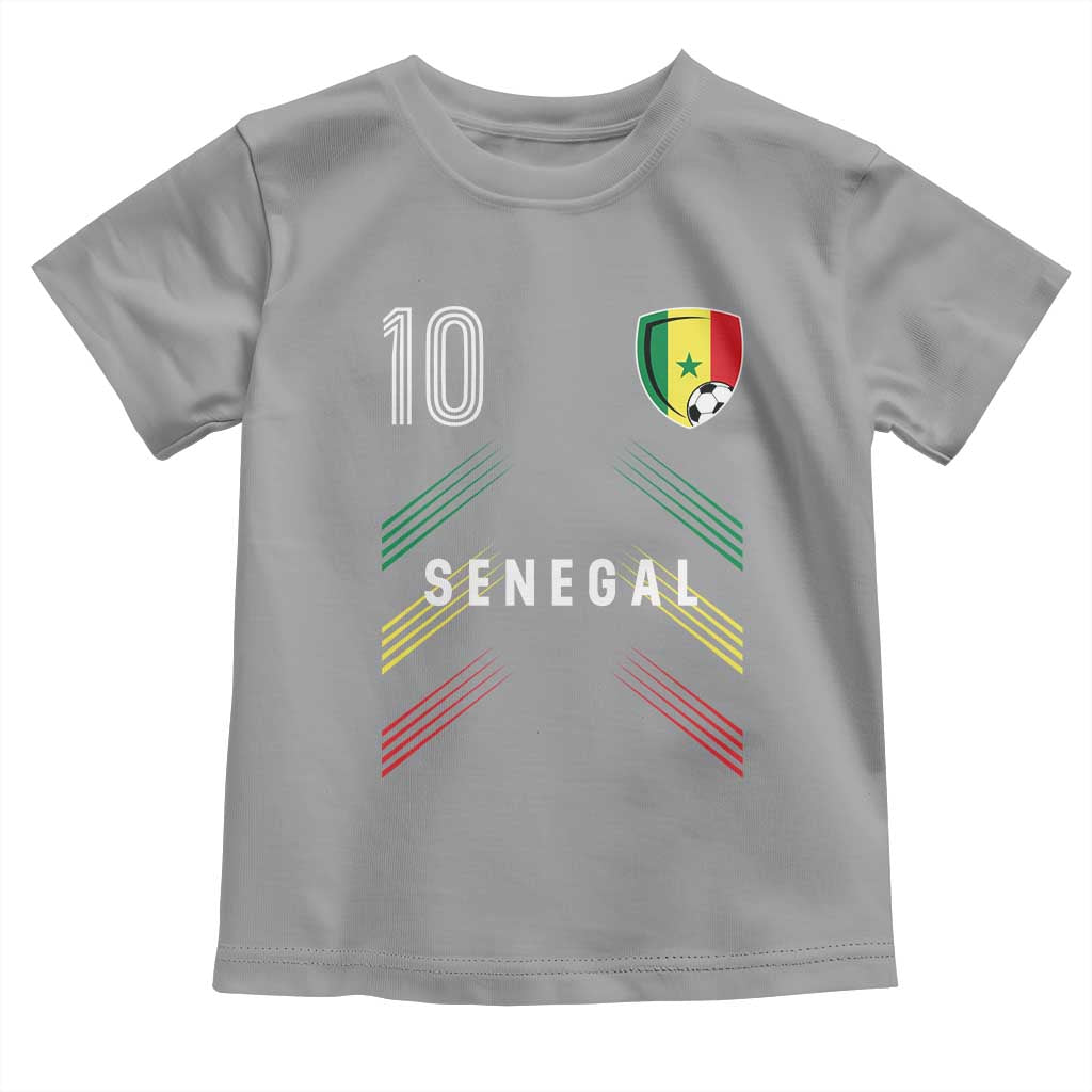 Senegal Soccer Sports Graphic Number 10 Jersey Style Toddler T Shirt Proud Senegalese Football Fans Game Day Pride